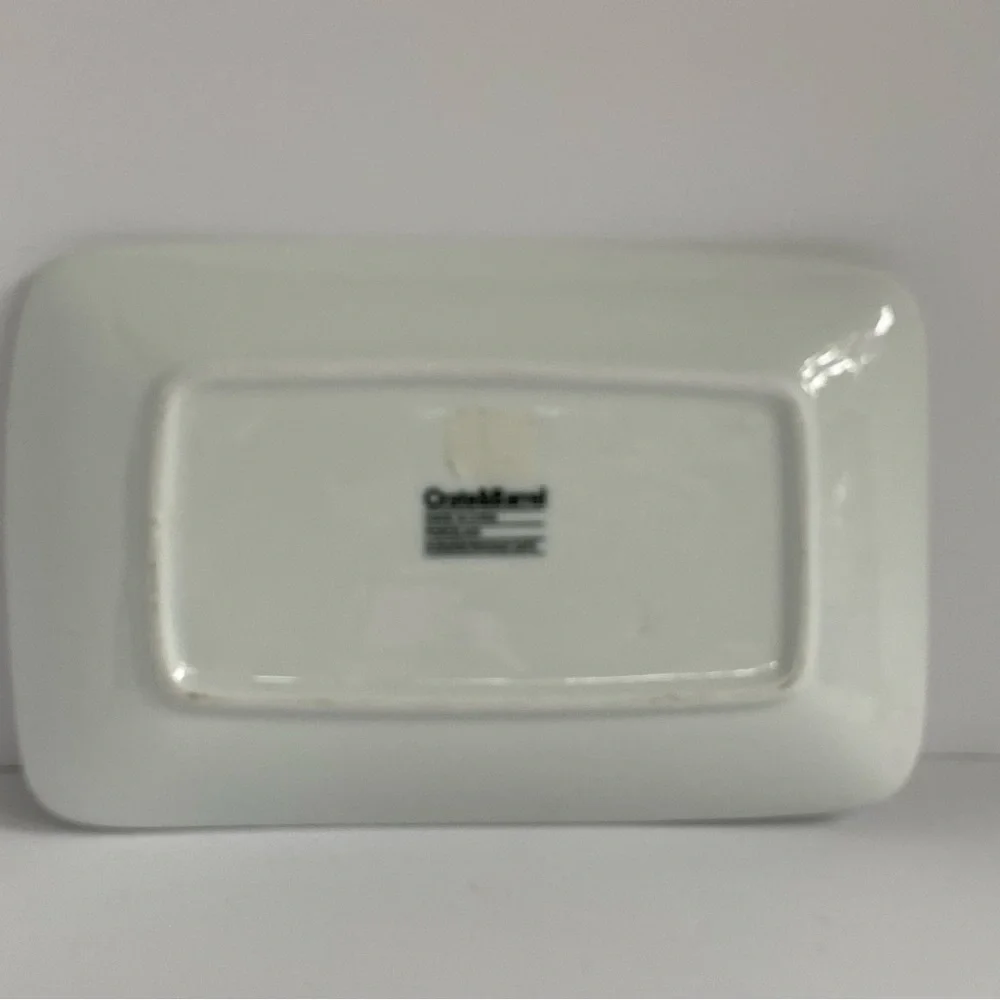 Crate & Barrel Plate Porcelain with Raised Olive Design For Cheese Snacks mint!
